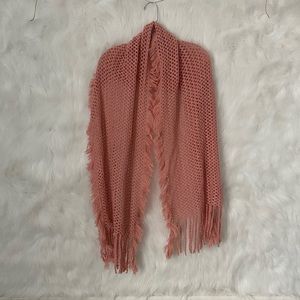 Fluffy pink scarf